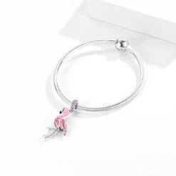 Charm Flamant Rose Pour Bracelet -Animalière Décoration Magasin file 3984