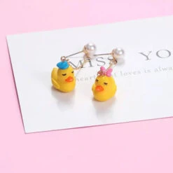 Boucles D'Oreilles Couple De Canards