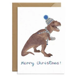 Carte De Noël T-Rex