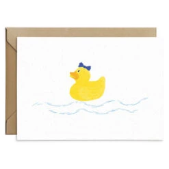Carte De Vœux Canard De Bain