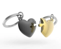 Porte Clés Couple De Cœurs -Animalière Décoration Magasin file 4155