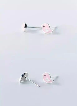 Boucles D’Oreilles Petit Poussin Rose -Animalière Décoration Magasin file 4217