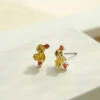 Boucles D'Oreilles Canard Strass