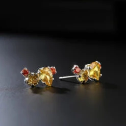 Boucles D'Oreilles Canard Strass -Animalière Décoration Magasin file 4251