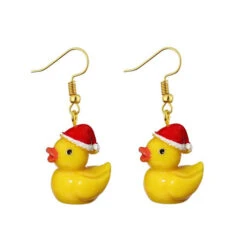 Boucles D'Oreilles Canard Noël