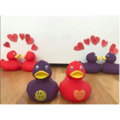 Canard De Bain Violet "Love Peace" -Animalière Décoration Magasin file 4288