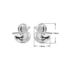 Boucles D'Oreilles Canard Argenté -Animalière Décoration Magasin file 4380