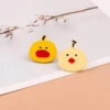 Boucles D'Oreilles Tête De Canard Jaune