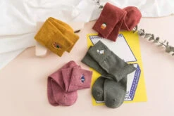 Chaussettes Brodées Canard Blanc -Animalière Décoration Magasin file 4926