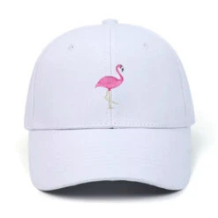 Casquette Flamant Rose Brodé -Animalière Décoration Magasin file 5017