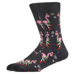 Chaussettes Flamant Rose De Noël