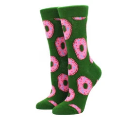 Chaussettes Donuts Vertes -Animalière Décoration Magasin file 5236