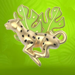 Pins Léopard Et Feuille Tropical -Animalière Décoration Magasin file 687